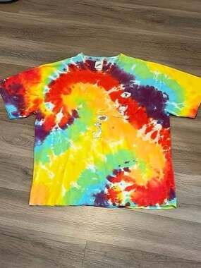 Vintage 2001 Warner Bros Studio Store Pinky and the Brain Tie Dye Pocket T-Shirt